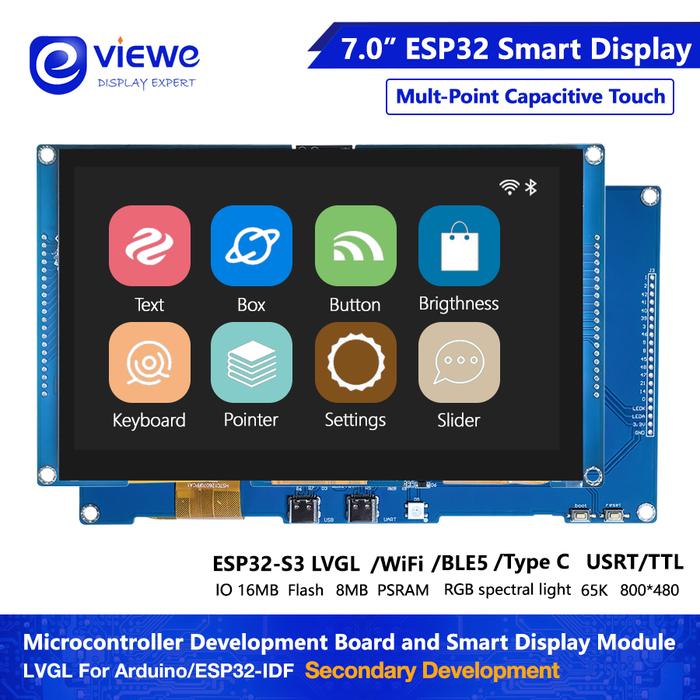 Gambar ESP32 S3 Dual Core LVGL 7inch 5inch 4.3inch 4inch HMI 16M Flash Ardu-ino WIFI&Bles Smart Display Screen RGB LCD TFT Module dari AISYAH MULTI SHOP undefined Tokopedia