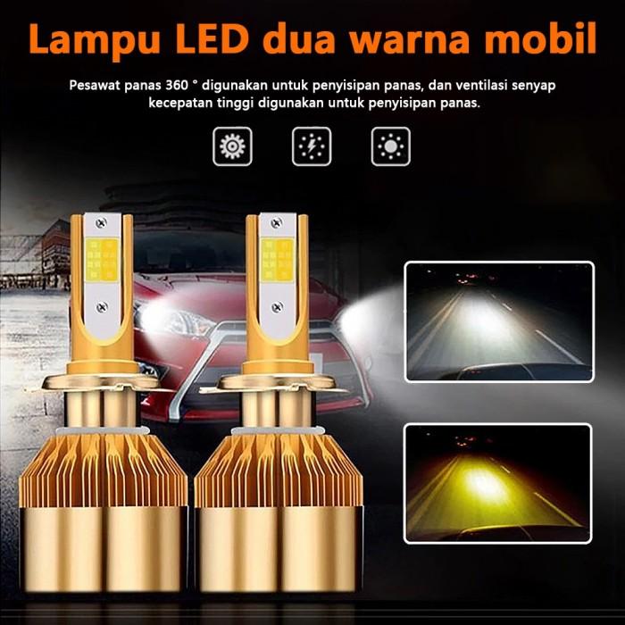 Gambar ID | LAMPU LED MOBIL 2 WARNA H4 H11 HB3 9005 HB4 9006 H7 - H4 dari Stingray ID&#39; undefined Tokopedia