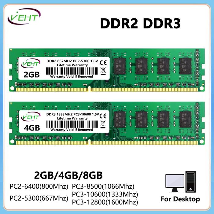 Jual DDR2 DDR3 2GB 4GB 8GB Desktop Memory Ram PC2 667 800Mhz