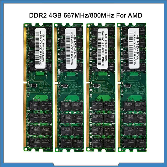Jual Memoria RAM DDR2 4GB 8GB 667MHz 800MHz PC2-5300 6400 for AMD