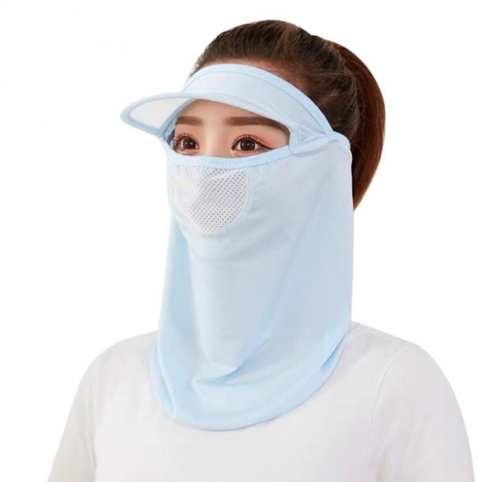Gambar Autoku 2in1 Masker Balaclava Topi Kacamata Bening Pelindung Make Up Wajah Anti UV Angin Debu Sepeda Lari Motor Panas Matahari Golf Pria Wanita Dewasa Adjustable Cycling Outdoor  2 In 1 Topeng Spandex Full Face Mask with Goggles For Bikers - Topi Biru dari Autoku undefined Tokopedia