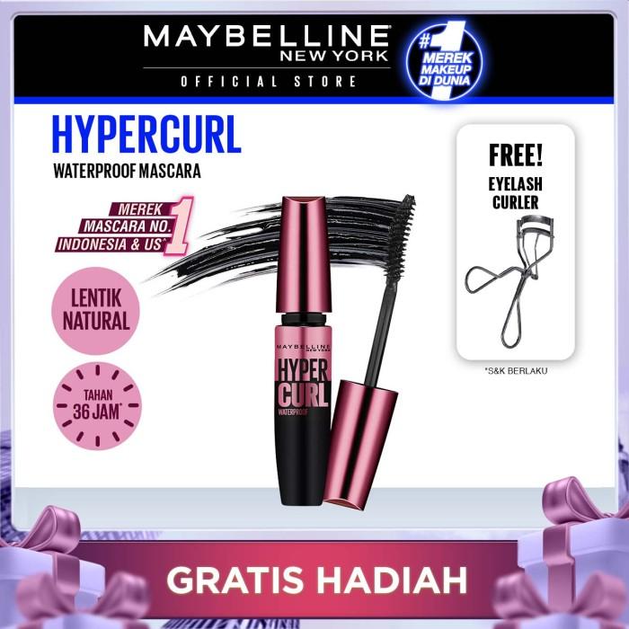 Gambar MAYBELLINE VOLUM EXPRESS HYPER CURL MASCARA WATERPROOF BLACK + GIFT - Get Lash Curler dari rokyset undefined Tokopedia