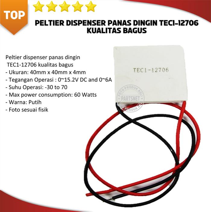 Jual Peltier dispenser panas dingin TEC1-12706 kualitas bagus