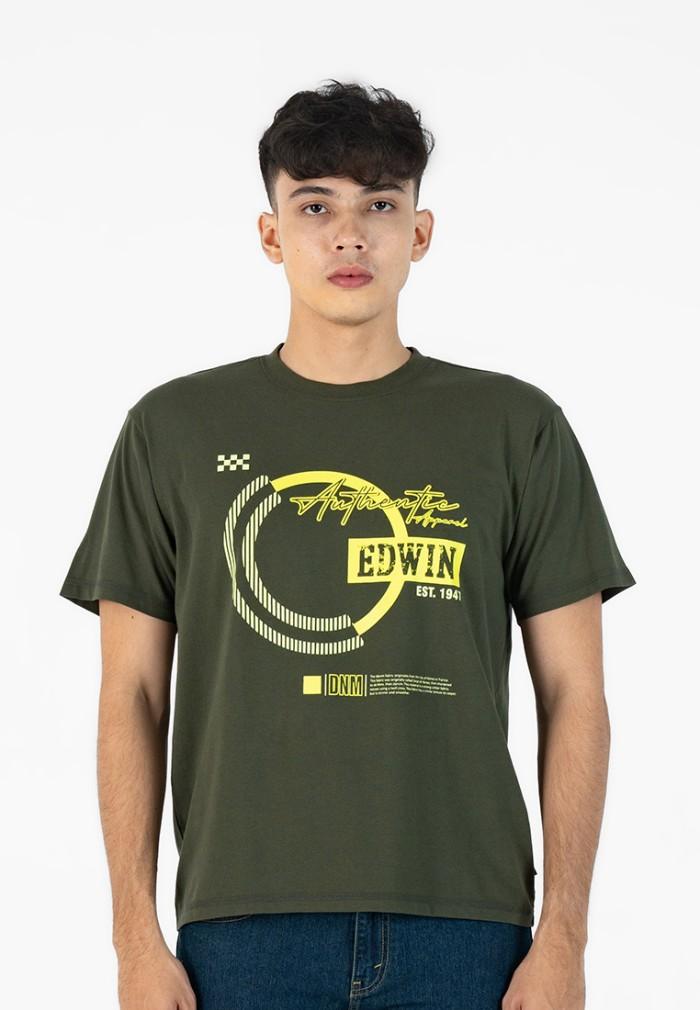 Jual GTOutlet- CIRCLE GREEN Kaos Pria SS Top Man Basic Tee Edwin
