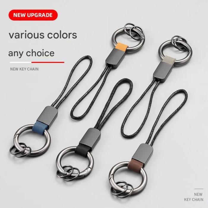 Gambar Gantungan Kunci Mobil Motor Rumah HP Universal Model Tali Mini Simple Mewah Keychain Besi Bulat - Hitam dari Keylez undefined Tokopedia