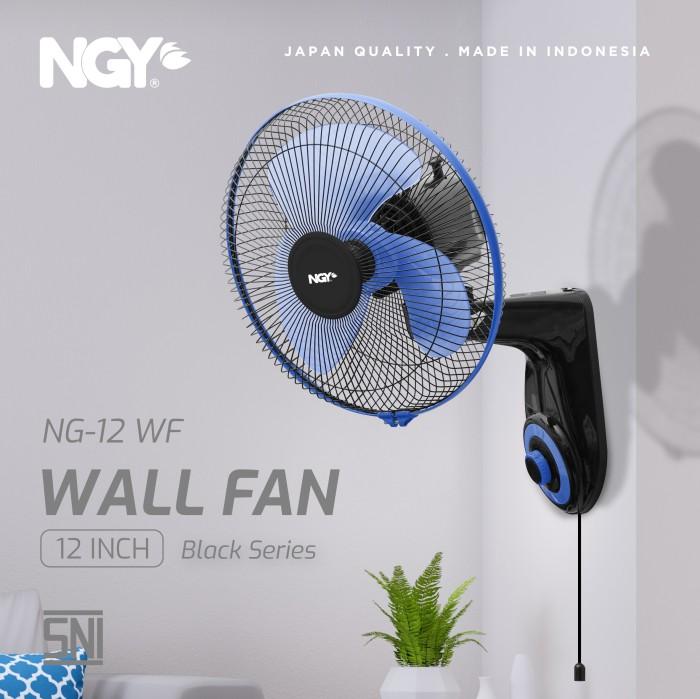Gambar Kipas Angin Dinding Nagoya New! (Wall Fan) 12In - Ng12Wf Terlaris - Hitam dari Harmony store.id undefined Tokopedia