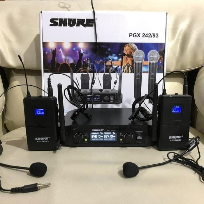 Jual MICROPHONE READY TERBAIK SHURE PGX 242/93 MIC WIRELESS