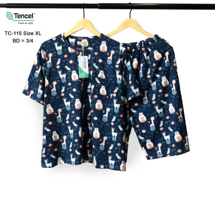 Gambar Greet Nht Wear - Baju Tidur Tencel Motif Mix Celana 3/4 Size Bd Xl Terbaru dari CV Java Griya undefined Tokopedia