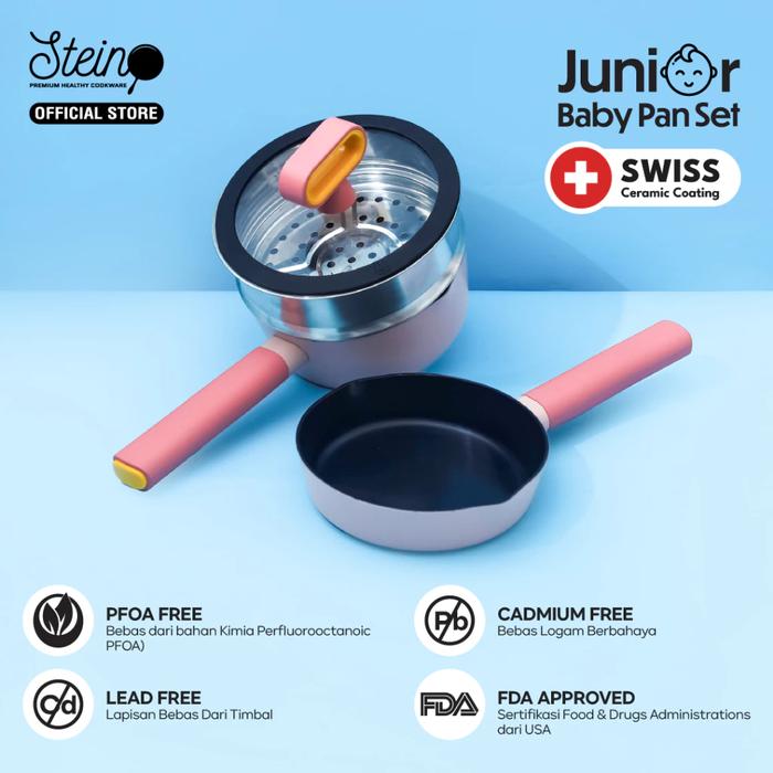 Gambar Steincookware Junior Baby Pan Set - Panci MPASI Set 4in1 - Pink dari Clemen Baby Shop undefined Tokopedia