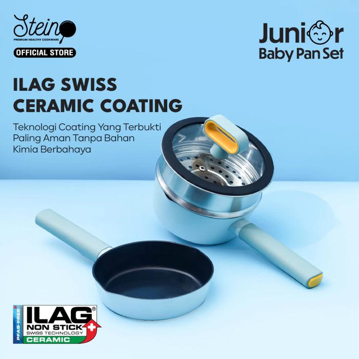 Gambar Steincookware Junior Baby Pan Set - Panci MPASI Set 4in1 - Blue dari Clemen Baby Shop undefined Tokopedia