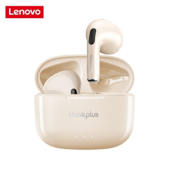 Gambar Lenovo Thinkplus LP40 PLUS  TWS True Wireless Earbuds Headset Bluetooth 5.3 Call Noise Reduction Built-in Mic Mini - BEIGE dari Gadgetmologyshop undefined Tokopedia