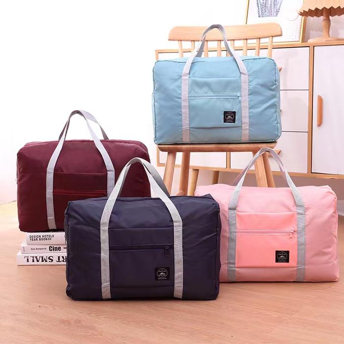 Jual Foldable Travel Bags Nylon Large Capacity Bag Luggage