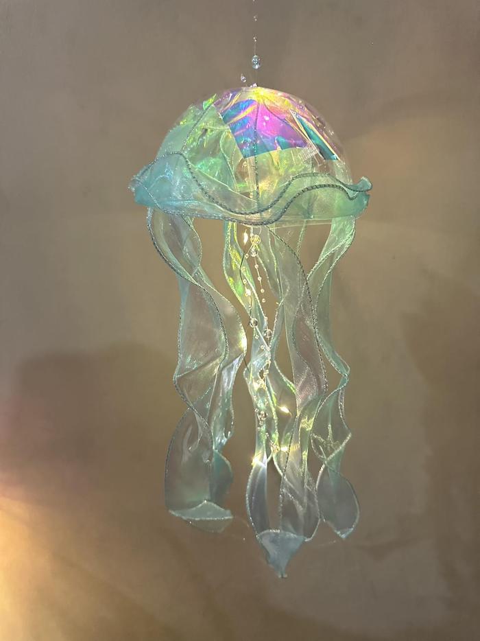 Gambar Lampion LED Ubur-ubur / Jelly Fish LED / Lentera Lampu Gantung / Lampu LED UBUR - UBUR - Biru dari DindaSae undefined Tokopedia