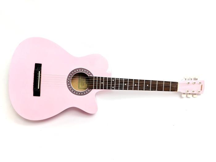 Gambar Gitar Akustik Pemula Warna Pink Model Coak Senar String Murah Jakarta buat Belajar dari eksotic undefined Tokopedia