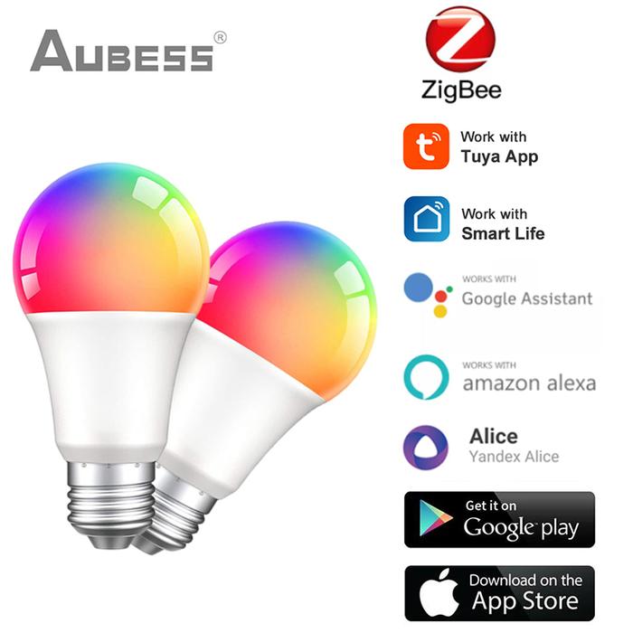 Led Light Bulbs Compatible With Google Home Jual Zigbee Tuya Led