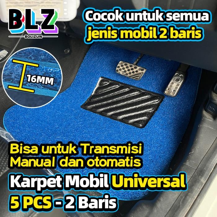Gambar Bolizun Karpet Mobil 5 Pcs 2 Baris Universal mie bihun Penebalan 16MM - Biru dari tunasberkah shopp undefined Tokopedia