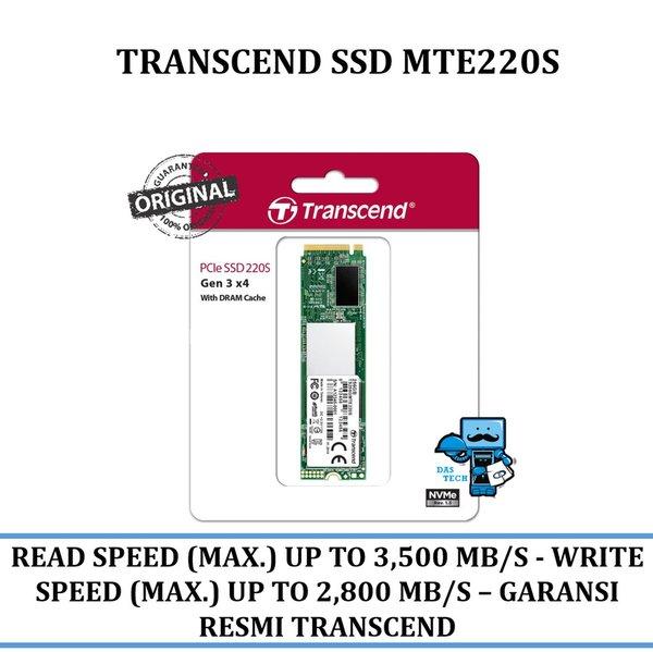 Jual SSD Transcend MTE220S 256GB/512GB/1TB/2TB SSD 2280 NVME