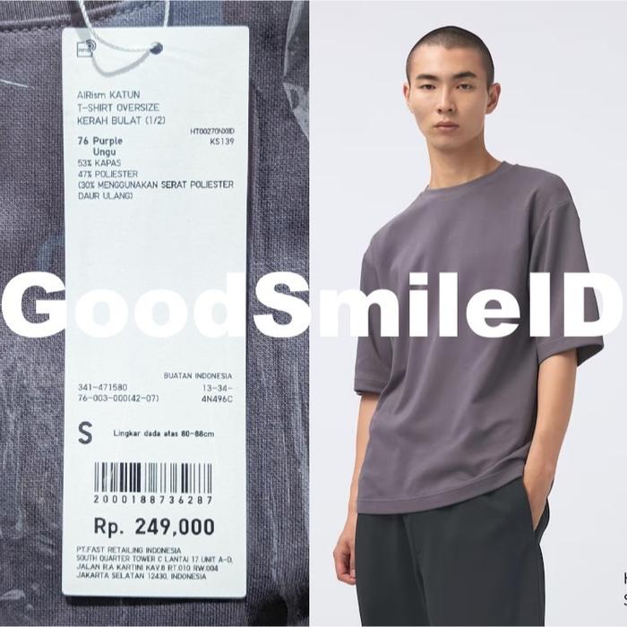 Gambar Vorees - SALE!! Men Kaos Oversized AIRism Katun T-Shirt Oversize Lengan 1/2 Pendek Oversize Polos Pria Wanita COWOK CEWEK JASTIP SALE AIRISM UNIQLO dari Vorees Store undefined Tokopedia