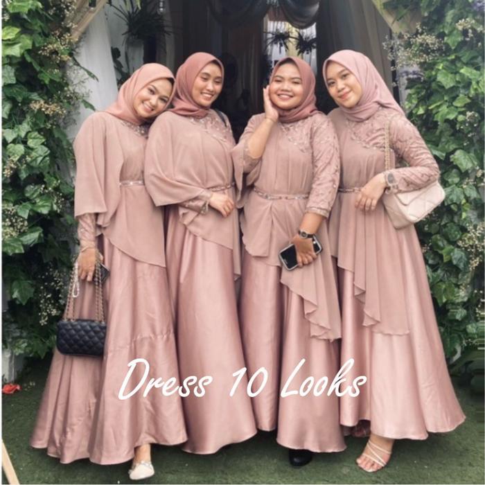 Jual RIZKIA DRESS GAMIS Bisa 10 GAYA KOREAN STYLE BROKAT