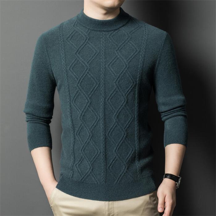 Jual 2025 new style sweater men winter fashion leisure half high