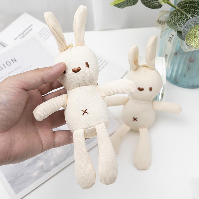 10cm Cute Rabbit Doll Soft Plush Toys Cartoon Bunny Stuffed Animal Toys  Creative Corn Plaid Rabbit Doll Baby Girl Birthday Gift