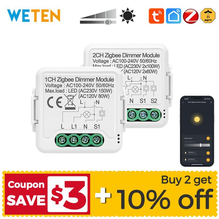 Jual Tuya Zigbee Smart LED Dimmer Switch Module 220V Gang