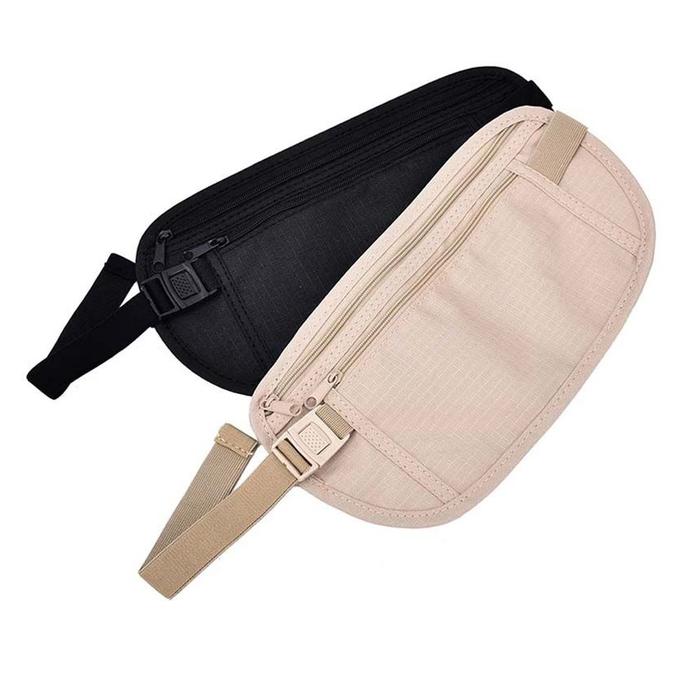 Cash Security Passport Wallet Invisible Pack Farbic Waist Pouch Travel  Waist Packs Belt Bag Sport Pouch
