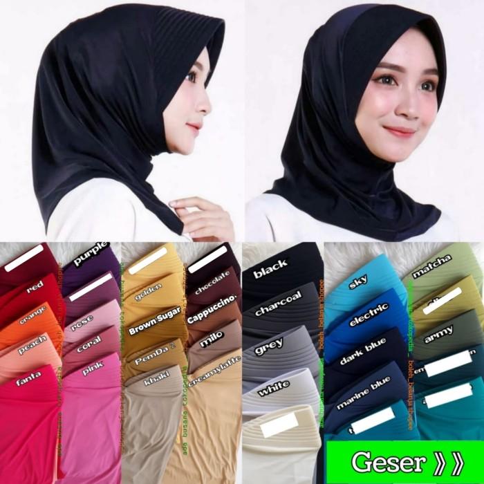 Gambar Hijab kerudung jilbab instan sorong bergo kerja kantor olahraga spoty OKT(2) dari alindaaz undefined Tokopedia