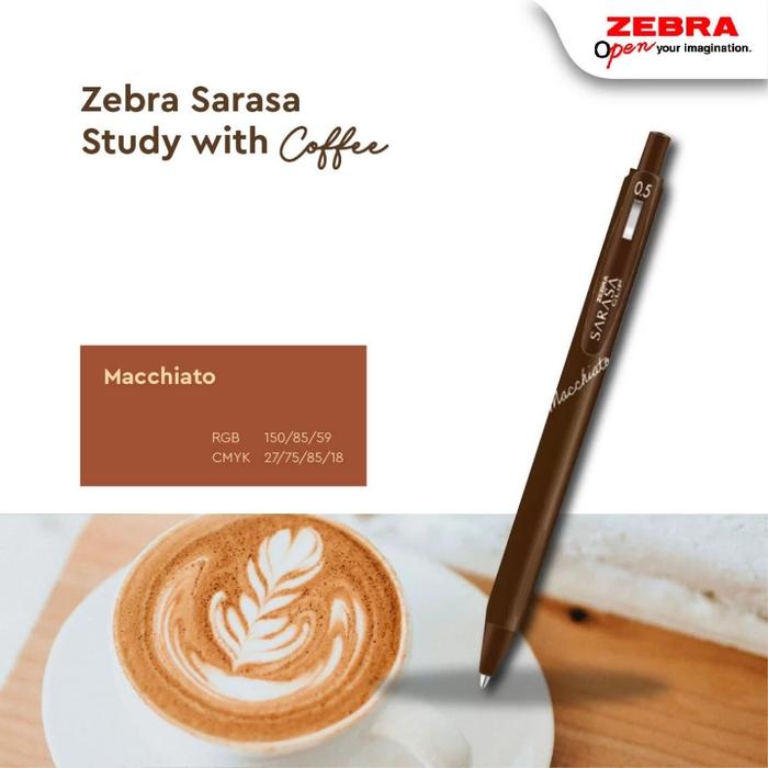Gambar ZEBRA Sarasa Vintage 0.5mm Coffee Series Gel Pen SATUAN Pulpen Warna Murah LIMITED - Brown - Macchiato dari SUKCESO Official undefined Tokopedia
