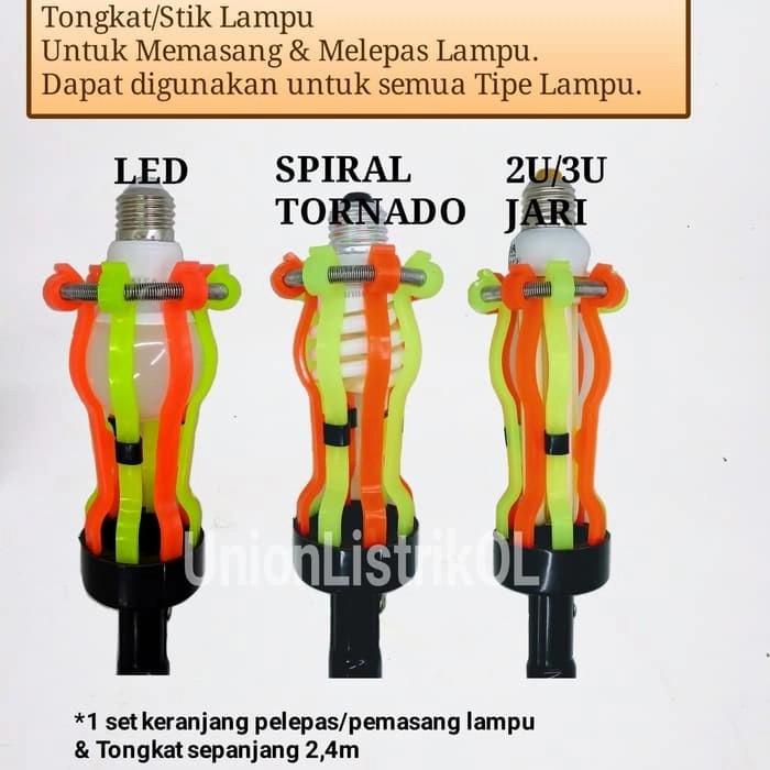 Gambar STIK PEMASANG LAMPU / TONGKAT LAMPU Model 8 jari - 8 jari dari Ali bmr undefined Tokopedia