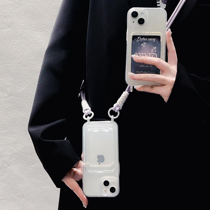 Jual Lanyard Strap Crossbody Phone Case for iPhone 15 11 14 13 12