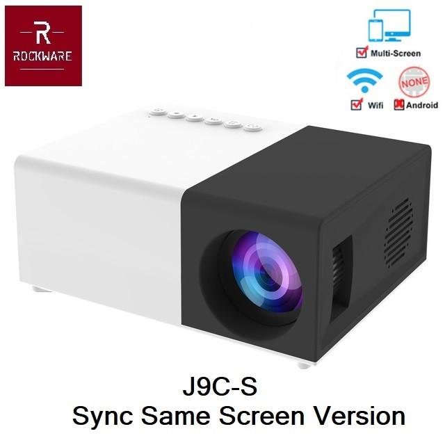 Gambar ROCKWARE J9C-S SYNC SCREEN - Mini Portable Projector 60 ANSI Lumens - BLACK dari Tanaga Online Shop undefined Tokopedia