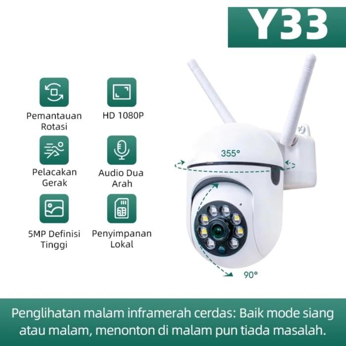 Gambar CCTV Smart Y33 Wide Camera Night Vision Kamera IP PTZ V360 Pro dengan Auto Tracking & Komunikasi 2 Arah - Mojotech - CCTV Y33 dari MojoTech.id undefined Tokopedia