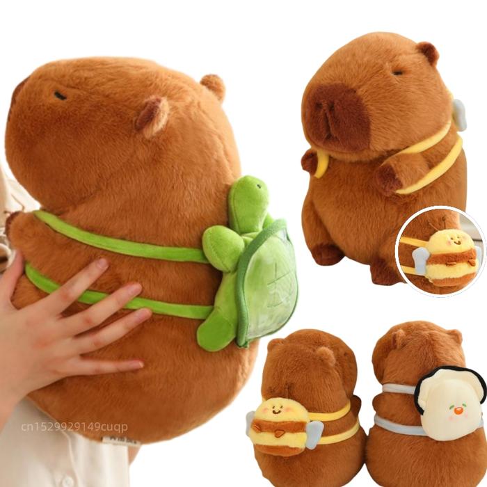 Jual Kawaii Transform Backpack Capybara Plush Doll Pillow Pentant