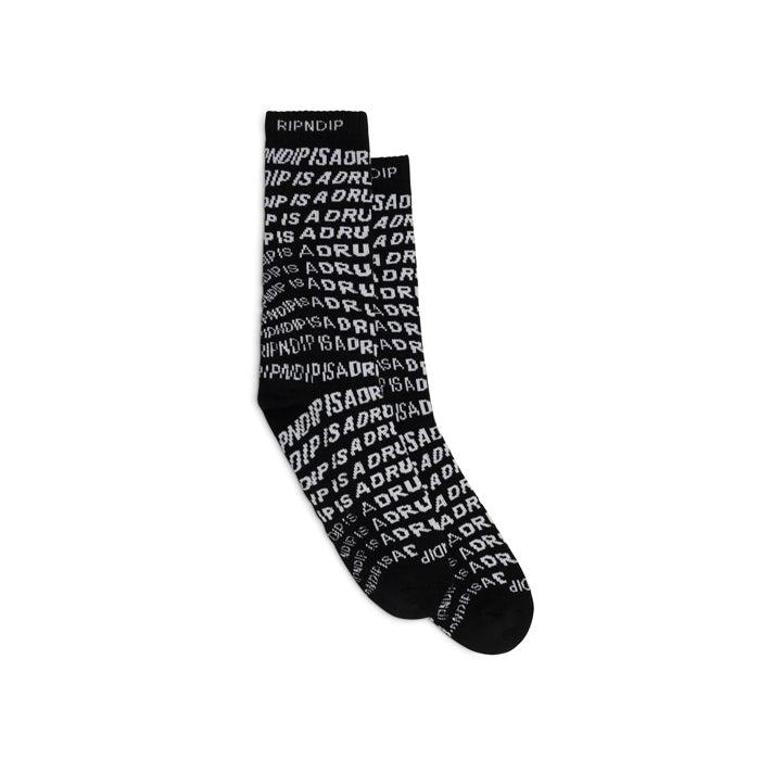 Gambar RIPNDIP - Drug From God Socks (BLACK) - O/S, BLACK dari Salehood ID undefined Tokopedia