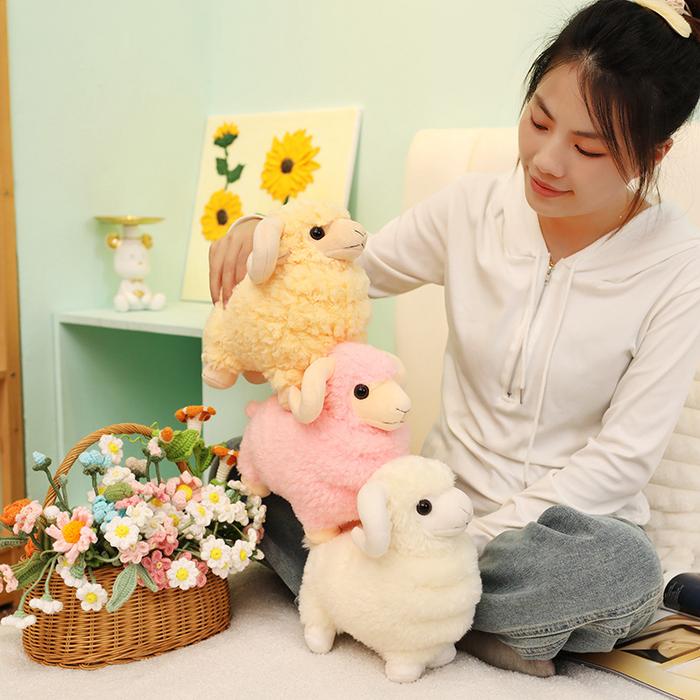 Jual Cute Kawaii Animal Dolls Stuffed Colors Sheep Lamb Plush