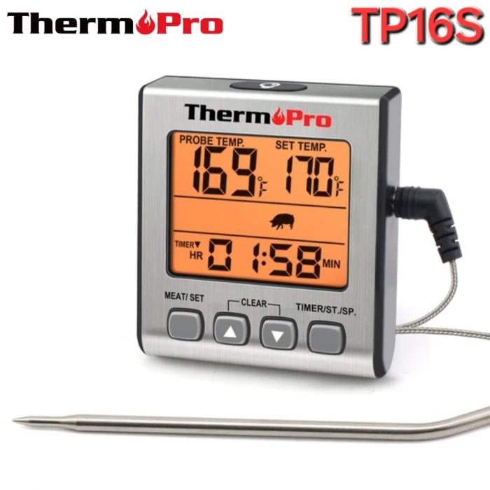 Jual THERMOPRO TP16S Digital Oven Thermometer with Timer for Meat