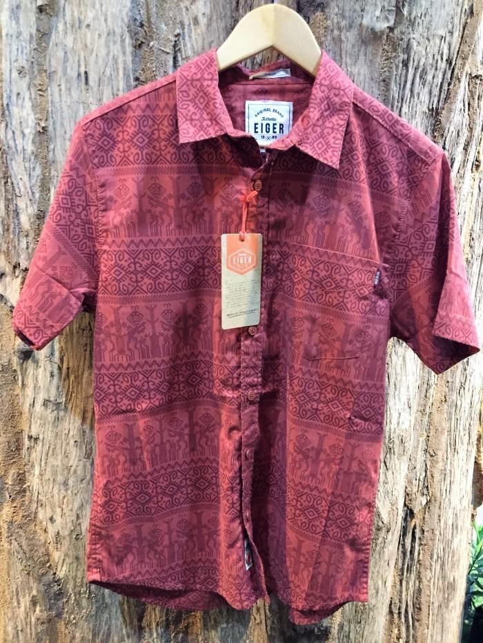 Gambar Kemeja Batik Eiger Lengan Pendek Kambera - Red - XL dari Otdor Store undefined 4 Tokopedia