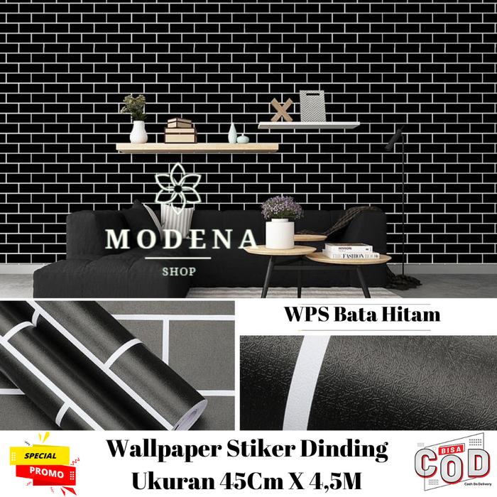 Gambar NEW PROMO wallpaper promo murah | wallpaper dinding kamar | wallpaper kamar aesthetic | wallpaper bata hitam | wallpaper dinding kamar tidur 3d cowok keren - BATA HITAM dari Lazz SiskaShoop34 undefined Tokopedia