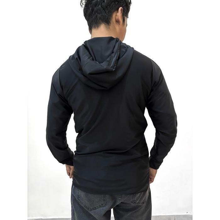 Gambar Rush n Run Jaket Olahraga Pria Jacket Gym Lari Running Hitam Polos - Hitam polos, M dari BeliFungsi undefined Tokopedia