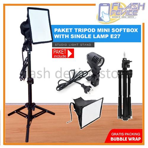 Gambar Paket Tripod Lighting Stand Mini Softbox with Single Lamp Holder E27 dari Danta market undefined Tokopedia