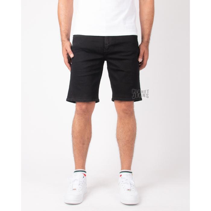 Gambar KADEO 210 - Jeans Pendek Pria Slim Fit Short Denim Stretch - True Black, 29 dari Planet Jeans undefined Tokopedia