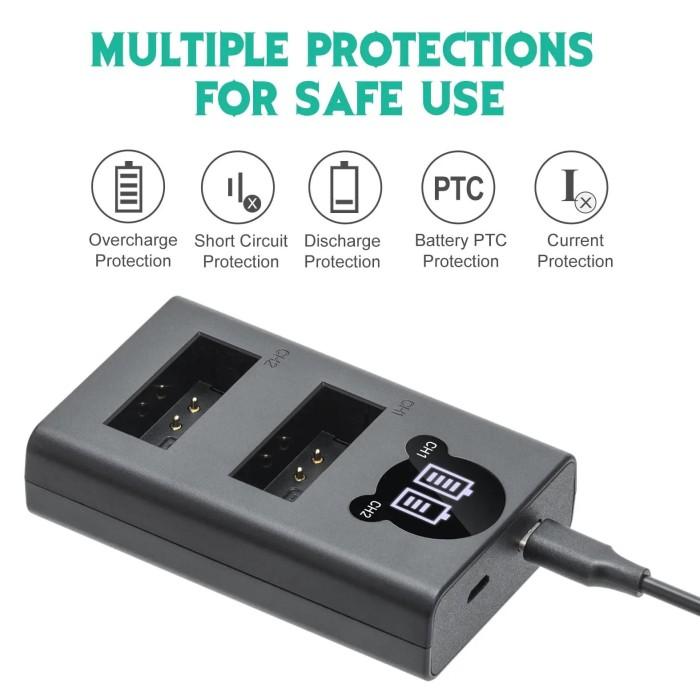 Jual IMPOR BP-511 BP-511A USB DUAL CAMERA CHARGER FOR CANON EOS