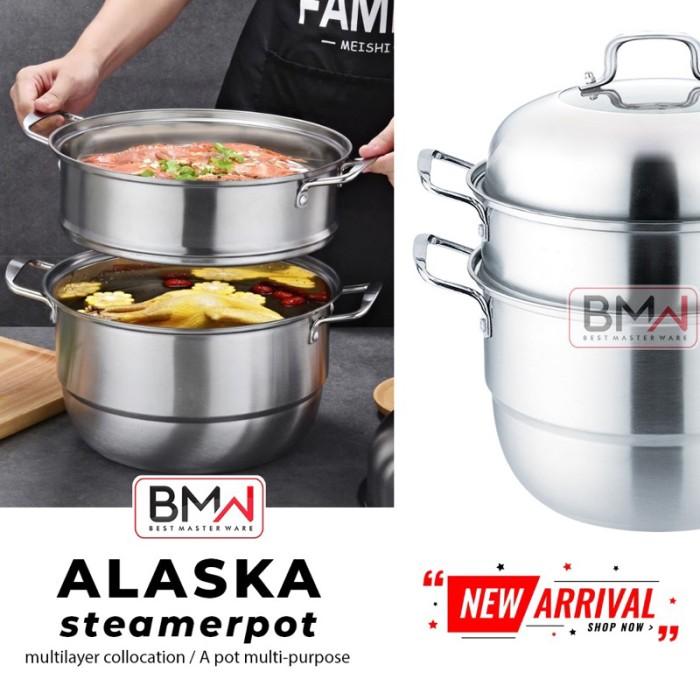 Gambar KH-Stock Pot Steamer 4 Set BMW/ Panci Kukus 4 Set / Panci Dandang Stai - PnciSusun3T+Bub dari BUSSET SHOP undefined Tokopedia