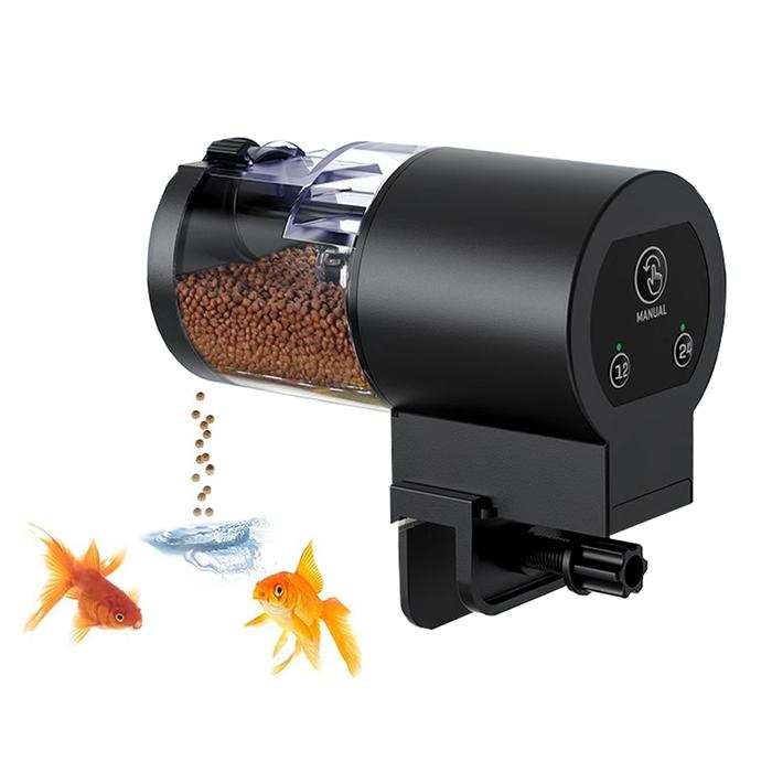 Automatic Fish Feeder For Aquarium100ml Capacity Auto Fish Feeders Easy To  Set Up With Battery