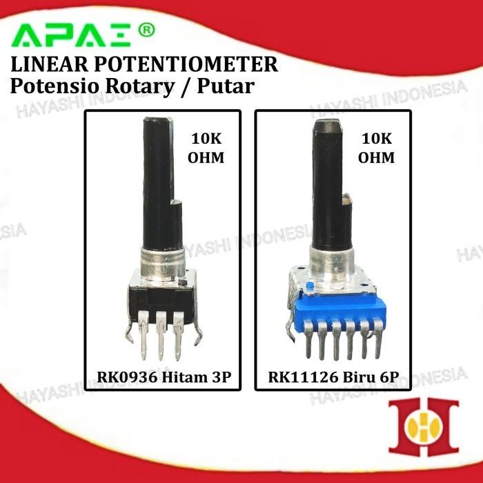 Gambar Potentiometer Potensiometer Potensio Linear Taper Rotary B10K 10K OHM - 0936 Mono 10K dari Hayashi Indonesia undefined Tokopedia