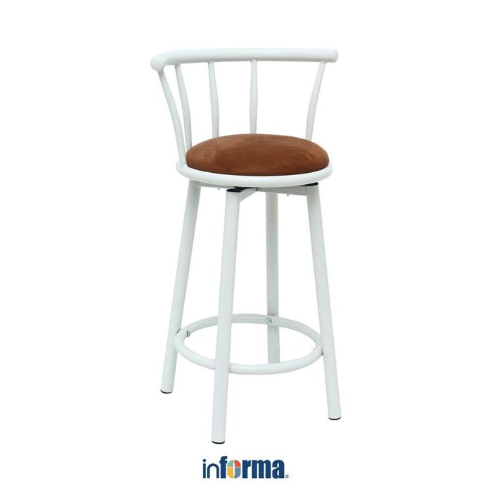 Gambar Informa Neo Mocha Kursi Bar Bar Stool Kursi Kafe Bartending Dengan Sandaran Furniture Ruang Makan - Ivory dari Ethereal Shopp undefined Tokopedia