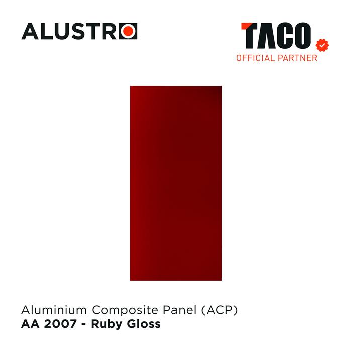 Gambar Alustro ACP Exterior Solid Gloss Aluminium Composite Panel PVDF 4mm X 1220 X 2440 mm - AA 2007 Ruby Gloss dari BIA Bhanumitra Indo Asia - TACO Official Partner undefined Tokopedia