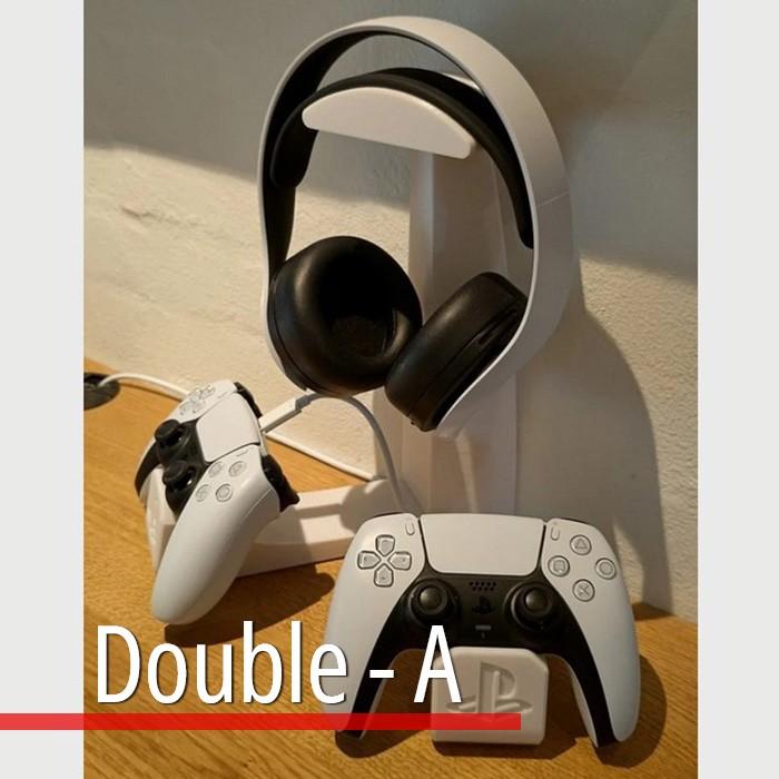 Gambar Dual Playstation Controller & Headset Stand PS4 PS5 DESKTOP Dual Stick Double Joystick Bracket Mount Her Dudukan PS Stik masih ready - Double - A dari rezatoko2 undefined Tokopedia