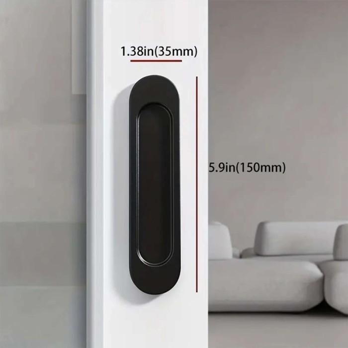 Gambar Pintu Sliding Geser Tanam Oval/Paduan Seng Handle Pintu Tempel Glass Door Sliding Door - Hitam dari Mall-Hoki undefined Tokopedia